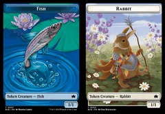 Fish (0007) // Rabbit (0003) Double-Sided Token